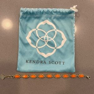 Kendra Scott gold and orange tennis bracelet